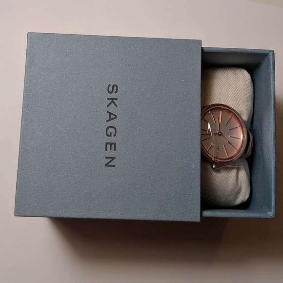 NWT Skagen Watch Rose Gold/Beige - Picture 6 of 8